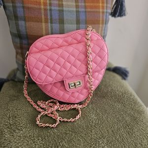 Arula heart-shaped pink bag